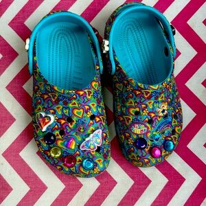 Lisa Frank designer girls crocs size 3